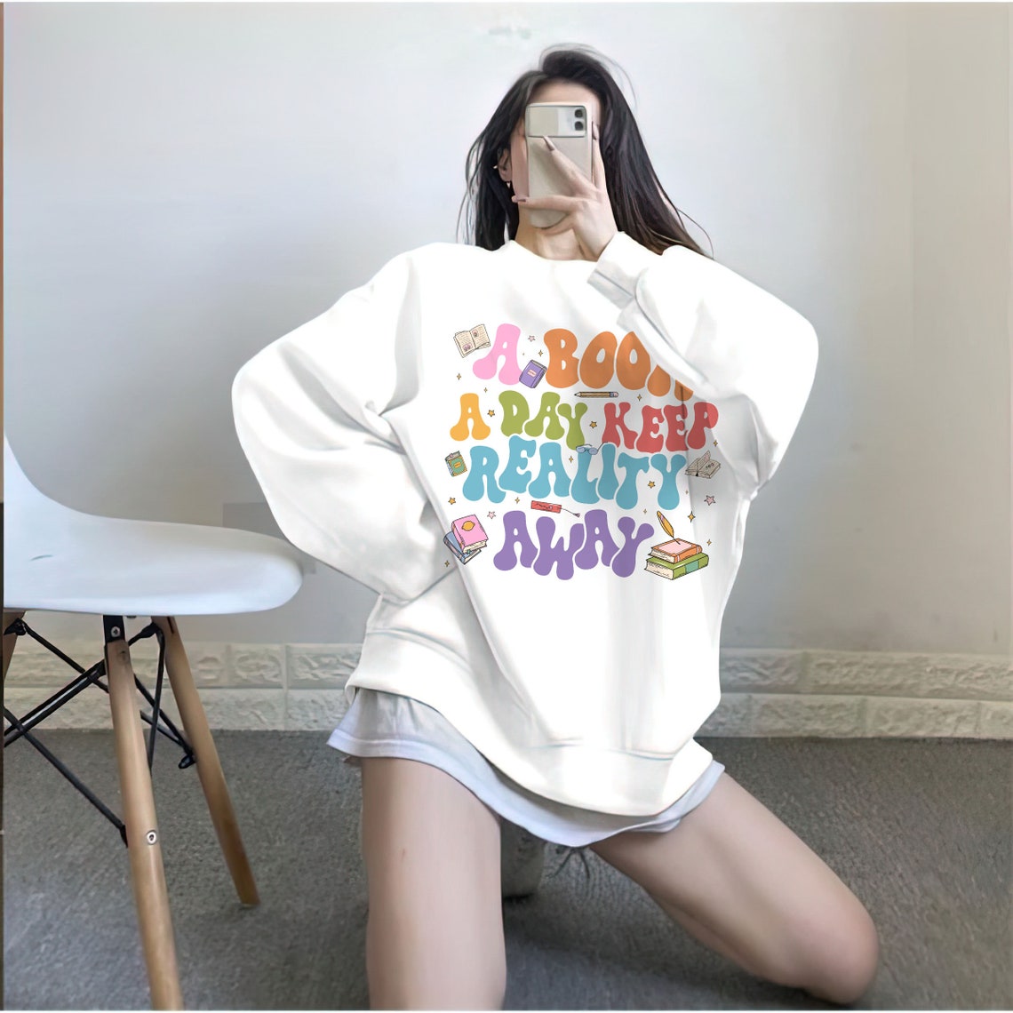 Book Sweatshirt, A Book A Day Keep the Mental Breakdown Away, Book Gift, Book Lover Gift, Reading Book, Bookworm Gift, Book Club, Book Shirt