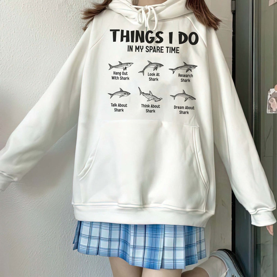 Things I Do in My Spare Time Sweatshirt, Shark Swimming Hoodie, Marine Biology Sweatshirt, Shark Hoodie, Shark Hoodie, Shark Sweatshirt