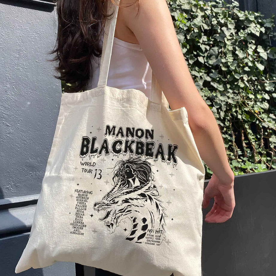 Manon Blackbeak, Throne of Glass Tote Bag, Sarah J Maas Merch, Throne of Glass Merch, Acotar Tote Bag, Bookish, Crescent City, Licensed Sjm