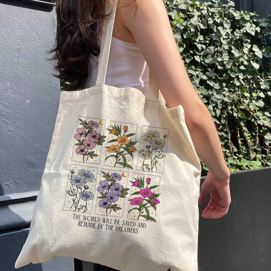 Throne of Glass Tote Bag, the World Will Be Saved and Remade by the Dreamers Tote Bag, Sarah J Maas Tote Bag, Aelin Quote Tote Bag, SJM Bag