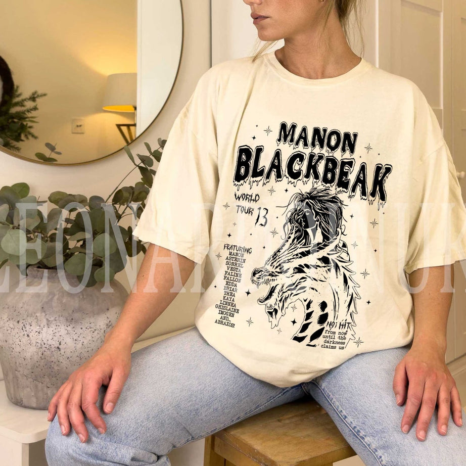Manon Blackbeak Comfort Color Shirt, Throne of Glass Shirt, Bookish Merch, Acotar Shirt, Crescent City, Rhysand , Sarah J Maas Merch