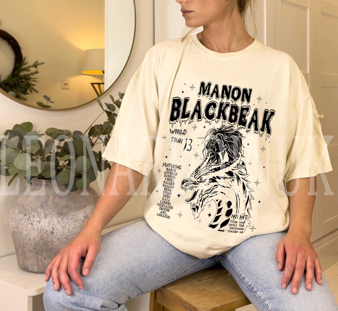 Manon Blackbeak Comfort Color Shirt, Throne of Glass Shirt, Bookish Merch, Acotar Shirt, Crescent City, Rhysand , Sarah J Maas Merch