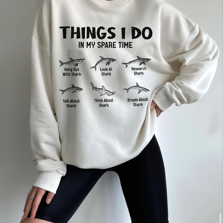 Things I Do in My Spare Time Sweatshirt, Shark Swimming Hoodie, Marine Biology Sweatshirt, Shark Hoodie, Shark Hoodie, Shark Sweatshirt