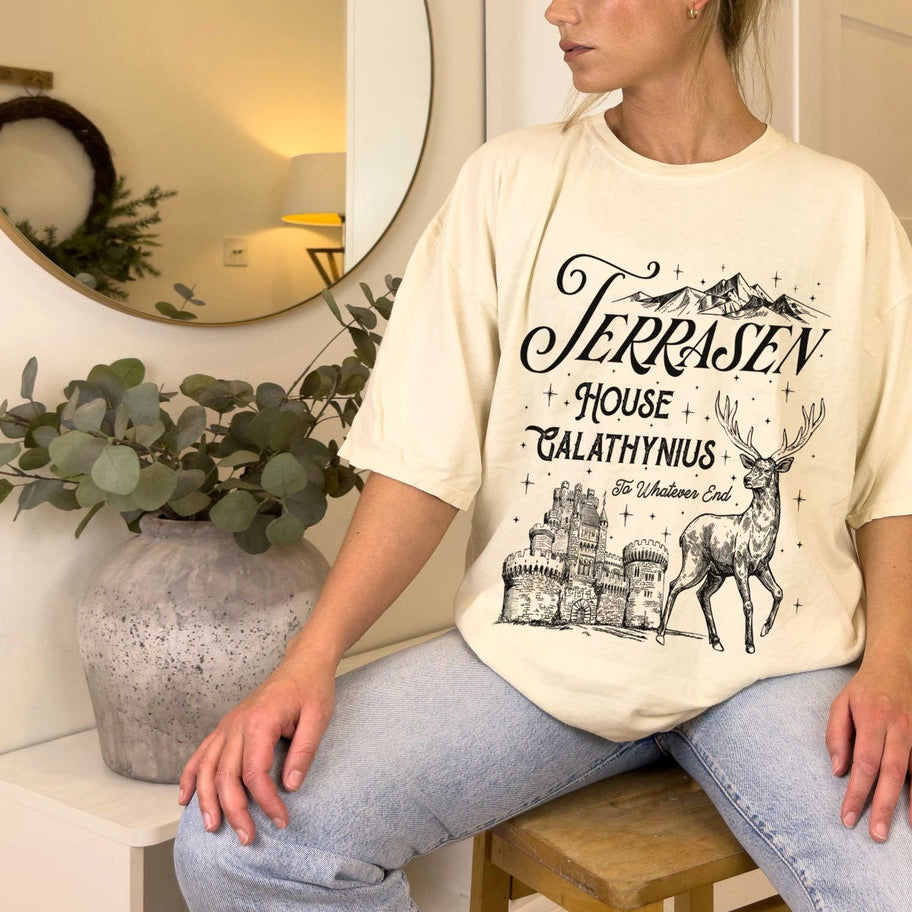 Terrasen Comfort Color Shirt,aelin Galathynius Shirt, Rowan Whitethorn,thirteen Manon Blackbeak SJM Merch ACOTAR TOG, Throne of Glass