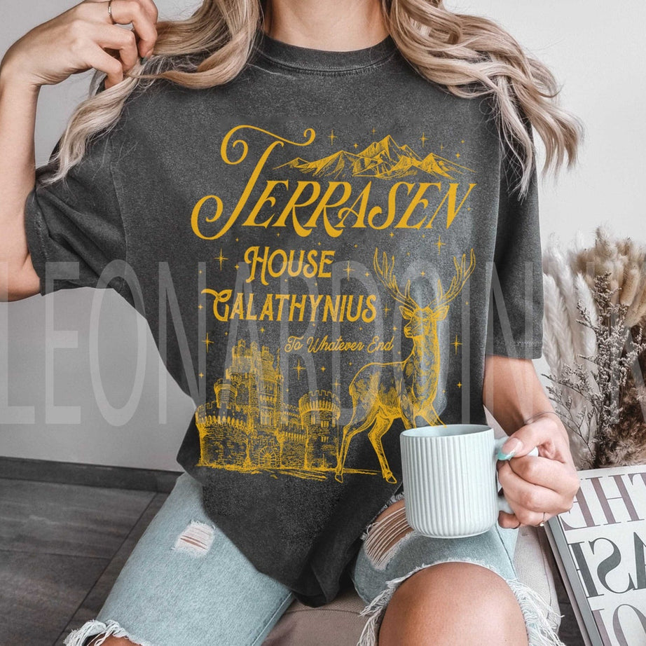 Terrasen Comfort Color Shirt,aelin Galathynius Shirt, Rowan Whitethorn,thirteen Manon Blackbeak SJM Merch ACOTAR TOG, Throne of Glass