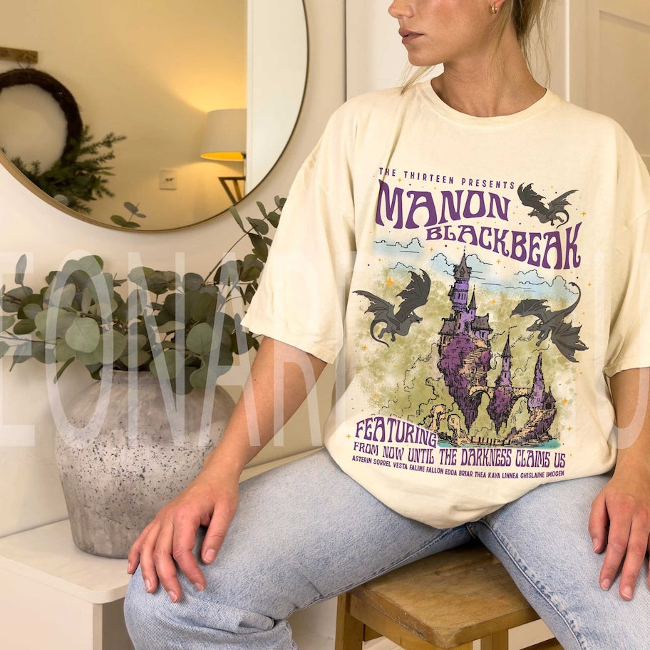 Manon Blackbeak Comfort Color Shirt, Throne of Glass Shirt, Bookish Merch, Acotar Shirt, Crescent City, Rhysand , Sarah J Maas Merch