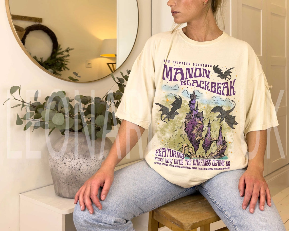 Manon Blackbeak Comfort Color Shirt, Throne of Glass Shirt, Bookish Merch, Acotar Shirt, Crescent City, Rhysand , Sarah J Maas Merch