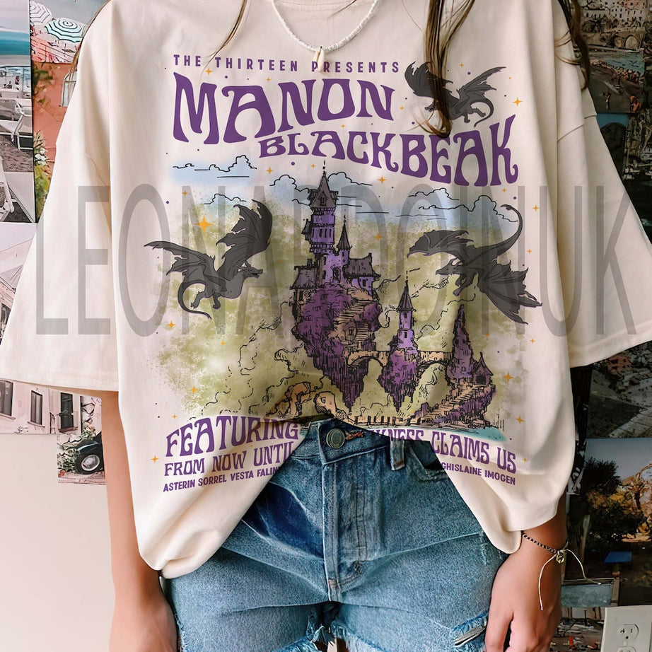 Manon Blackbeak Comfort Color Shirt, Throne of Glass Shirt, Bookish Merch, Acotar Shirt, Crescent City, Rhysand , Sarah J Maas Merch