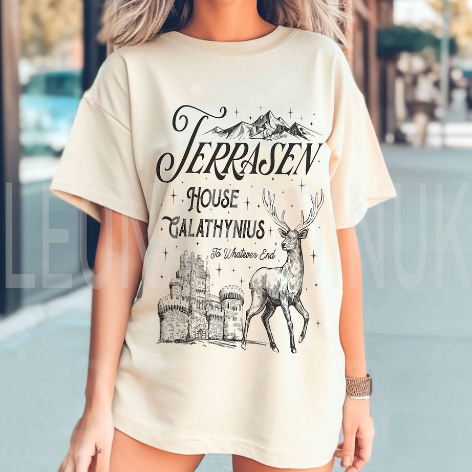 Terrasen Comfort Color Shirt, Aelin Galathynius, Rowan Whitethorn, Dorian Thirteen Manon Blackbeak SJM Merch ACOTAR TOG, Throne of Glass