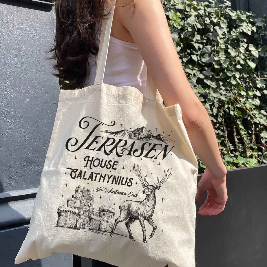 Terrasen Tote Bag,aelin Galathynius Bag, Rowan Whitethorn, Dorian Thirteen Manon Blackbeak Licensed SJM Merch ACOTAR TOG, Throne of Glass