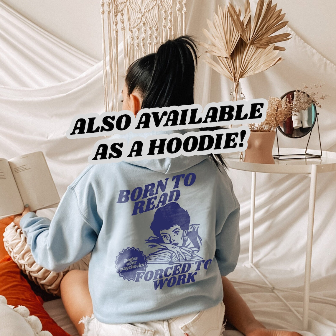 Born To Read Bookish Shirt | Funny Reader Book Addict, Book Lover, Bookish Gift For Her, Spicy Books, Dark Romance, Smut Shirt Gift BookTok