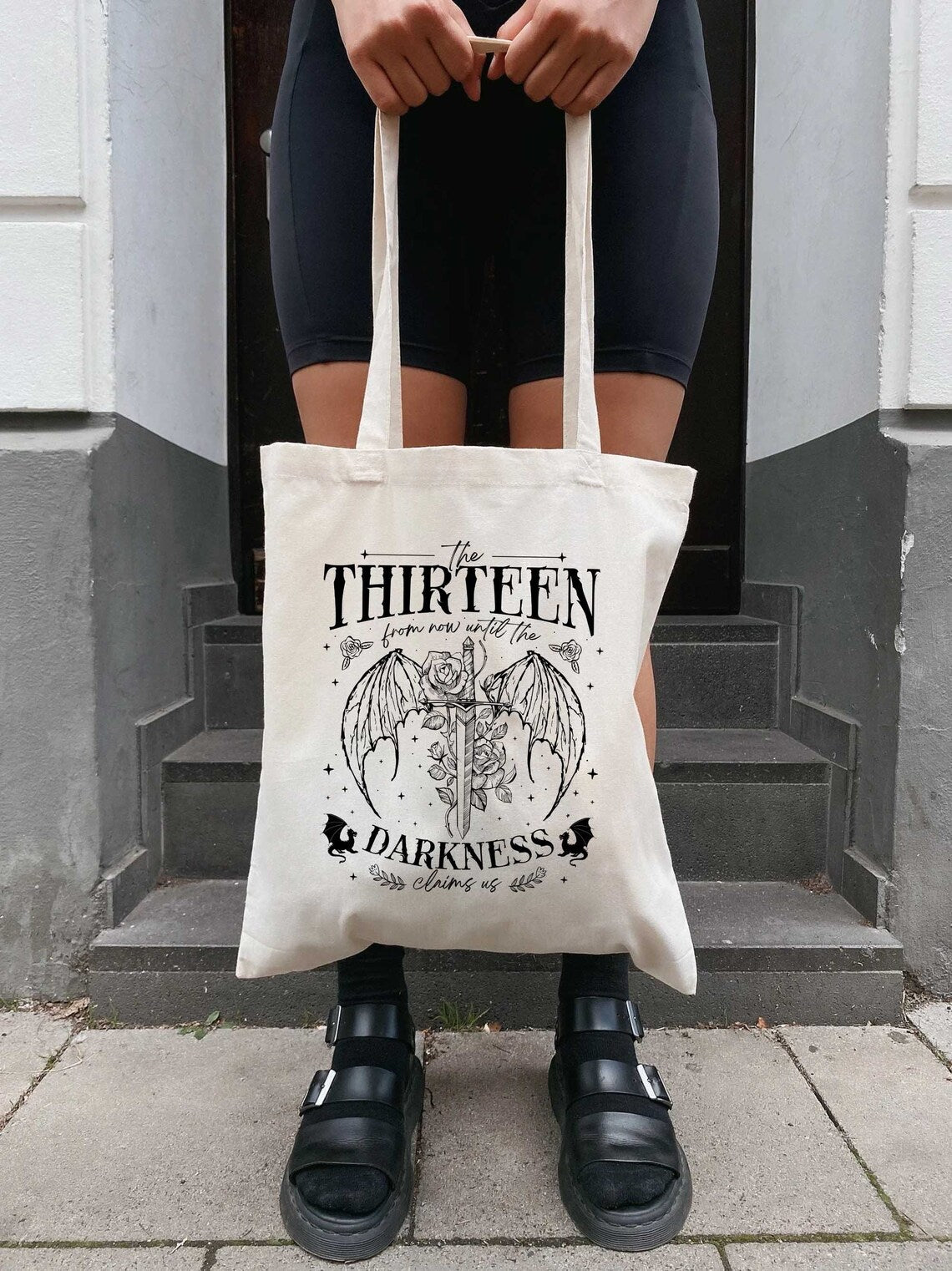 The Thirteen Throne of Glass Tote Bag, Sjm TOG Manon, From Now Until the Darkness Claims Us Tote Bag, We Are the Thirteen, Bookish Gift
