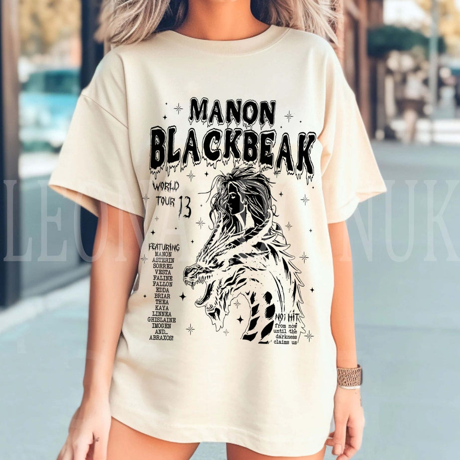 Manon Blackbeak Comfort Color Shirt, Throne of Glass Shirt, Bookish Merch, Acotar Shirt, Crescent City, Rhysand , Sarah J Maas Merch