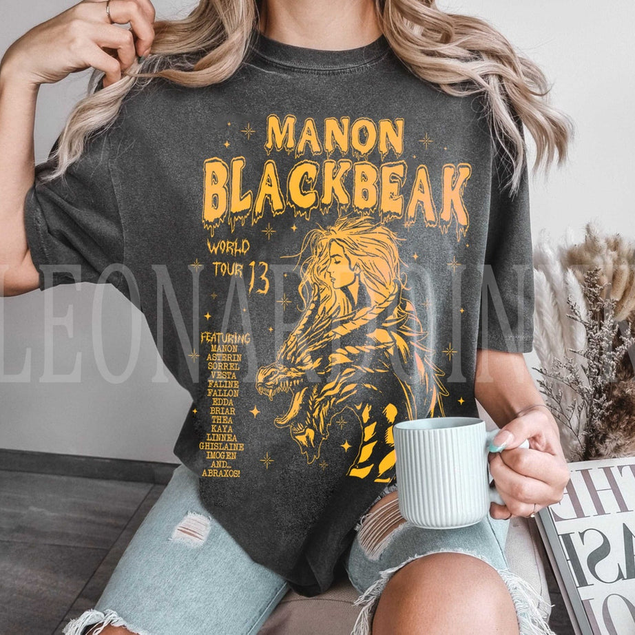 Manon Blackbeak Comfort Color Shirt, Throne of Glass Shirt, Bookish Merch, Acotar Shirt, Crescent City, Rhysand , Sarah J Maas Merch