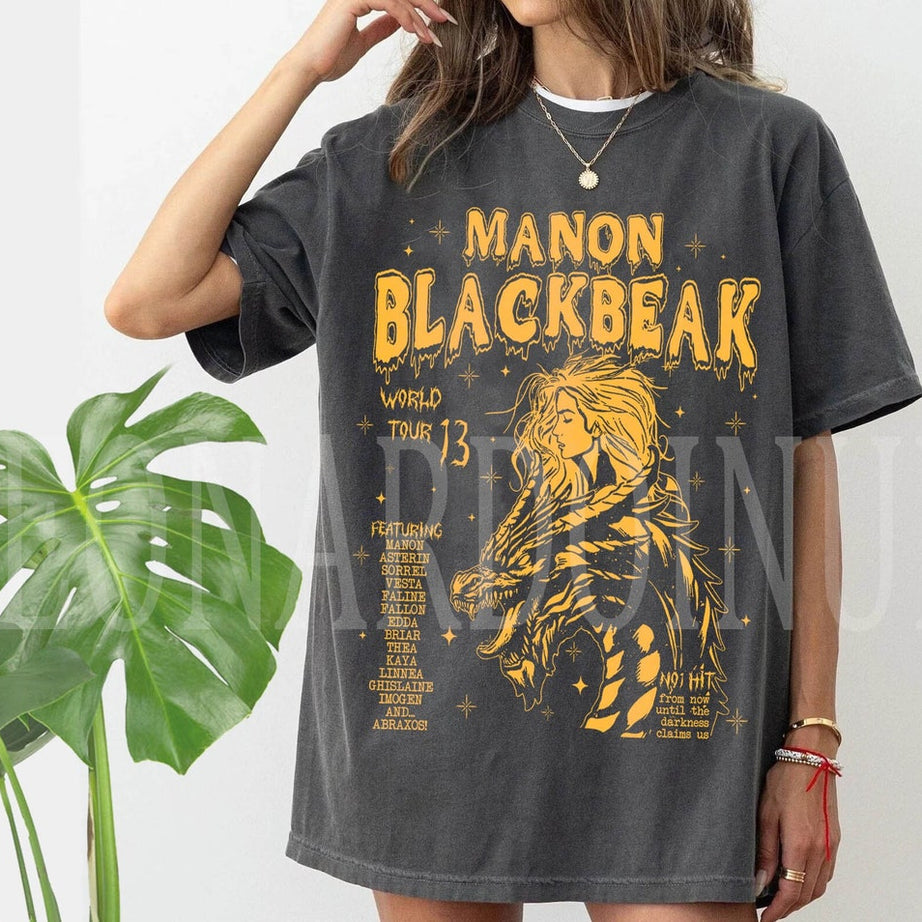 Manon Blackbeak Comfort Color Shirt, Throne of Glass Shirt, Bookish Merch, Acotar Shirt, Crescent City, Rhysand , Sarah J Maas Merch