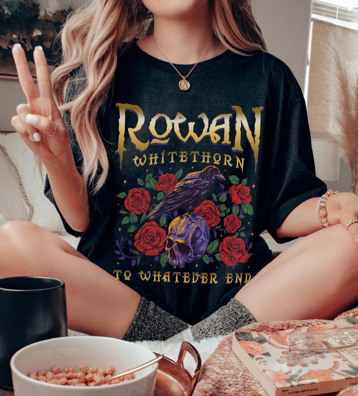 Rowan Whitethorn Comfort Color Shirt, Rowan to Whatever End, Throne of Glass Shirt, TOG, SJM, Bookish,aelin Rowan,sarah J Maas, Acotar