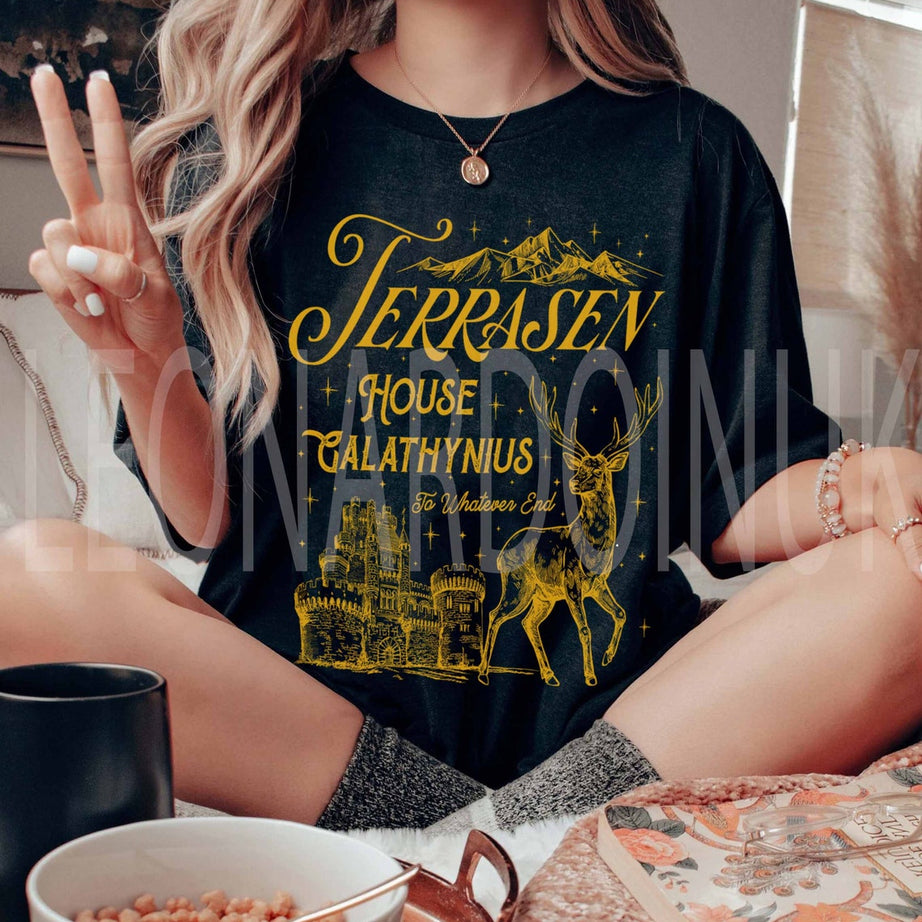 Terrasen Comfort Color Shirt,aelin Galathynius Shirt, Rowan Whitethorn,thirteen Manon Blackbeak SJM Merch ACOTAR TOG, Throne of Glass