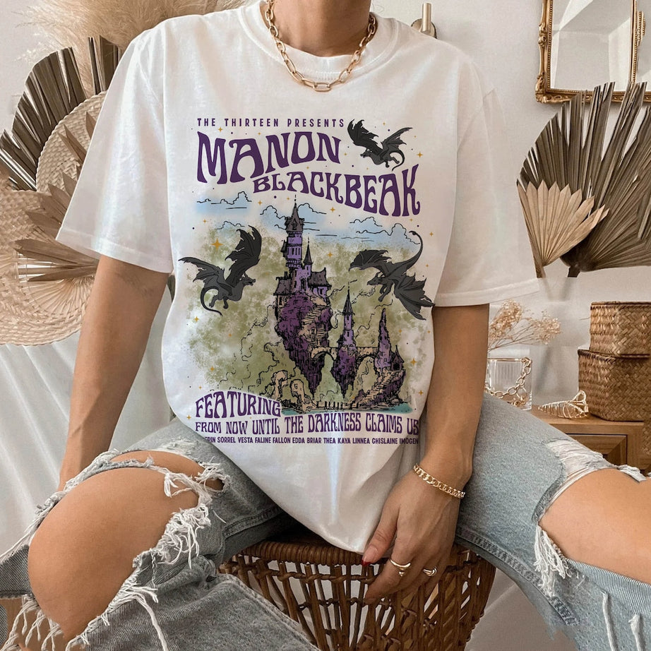 Manon Blackbeak Comfort Color Shirt, Throne of Glass Shirt, Bookish Merch, Acotar Shirt, Crescent City, Rhysand , Sarah J Maas Merch