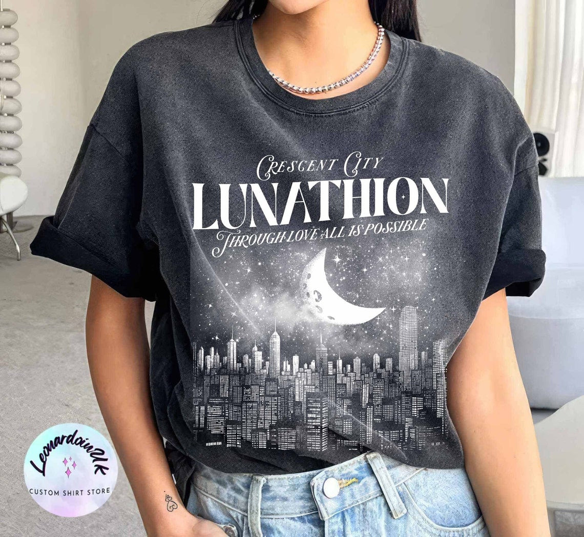 Lunathion Crescent City Shirt, Bookish Sweatshirt Sarah J Maas Official Licensed Merch
