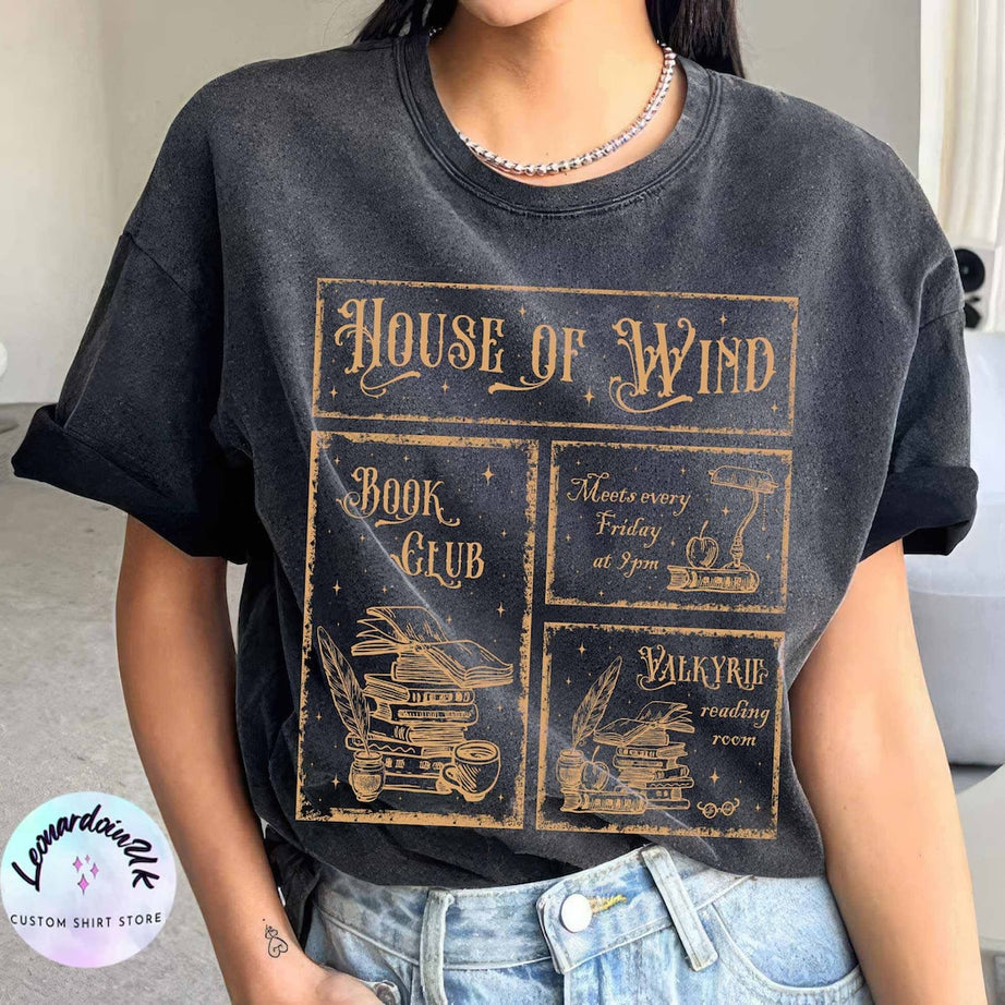 House of Wind Library Velaris ACOTAR, Licensed Shirt, Night Court, Sarah J Maas, Throne of Glass, Crescent City, ACOSF