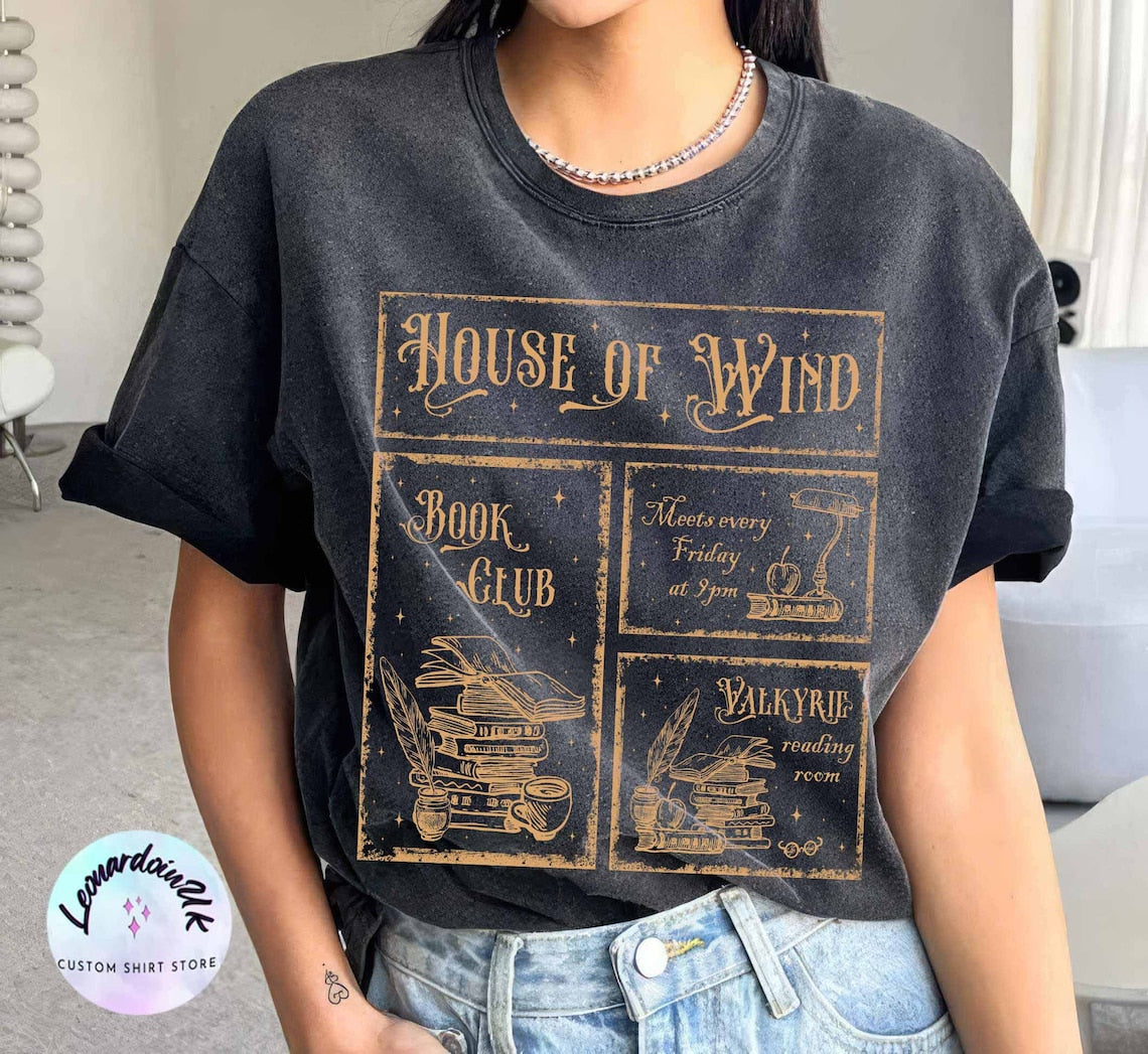 House of Wind Library Velaris ACOTAR, Licensed Shirt, Night Court, Sarah J Maas, Throne of Glass, Crescent City, ACOSF