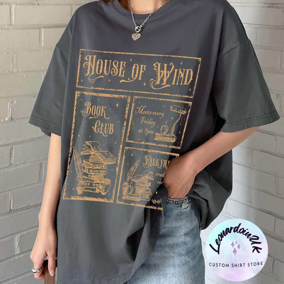 House of Wind Library Velaris ACOTAR, Licensed Shirt, Night Court, Sarah J Maas, Throne of Glass, Crescent City, ACOSF