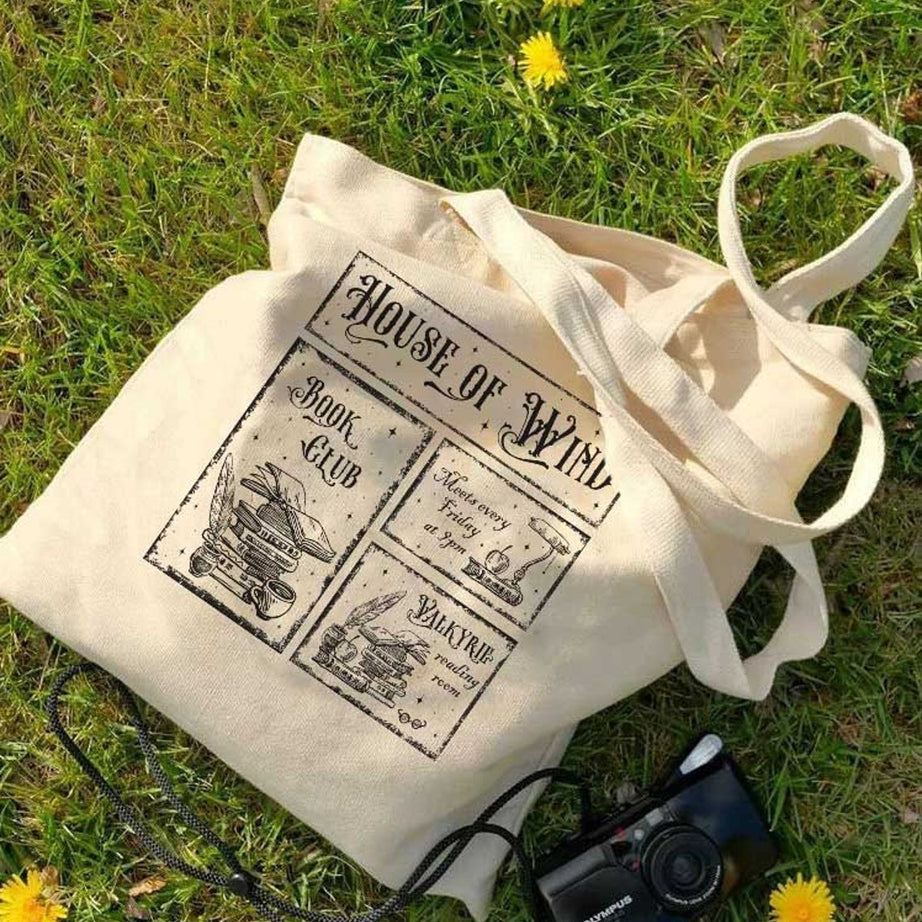 House of Wind Library Velaris ACOTAR, Licensed Tote Bag, Night Court, Sarah J Maas, Throne of Glass, Crescent City, ACOSF