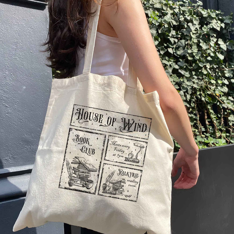 House of Wind Library Velaris ACOTAR, Licensed Tote Bag, Night Court, Sarah J Maas, Throne of Glass, Crescent City, ACOSF