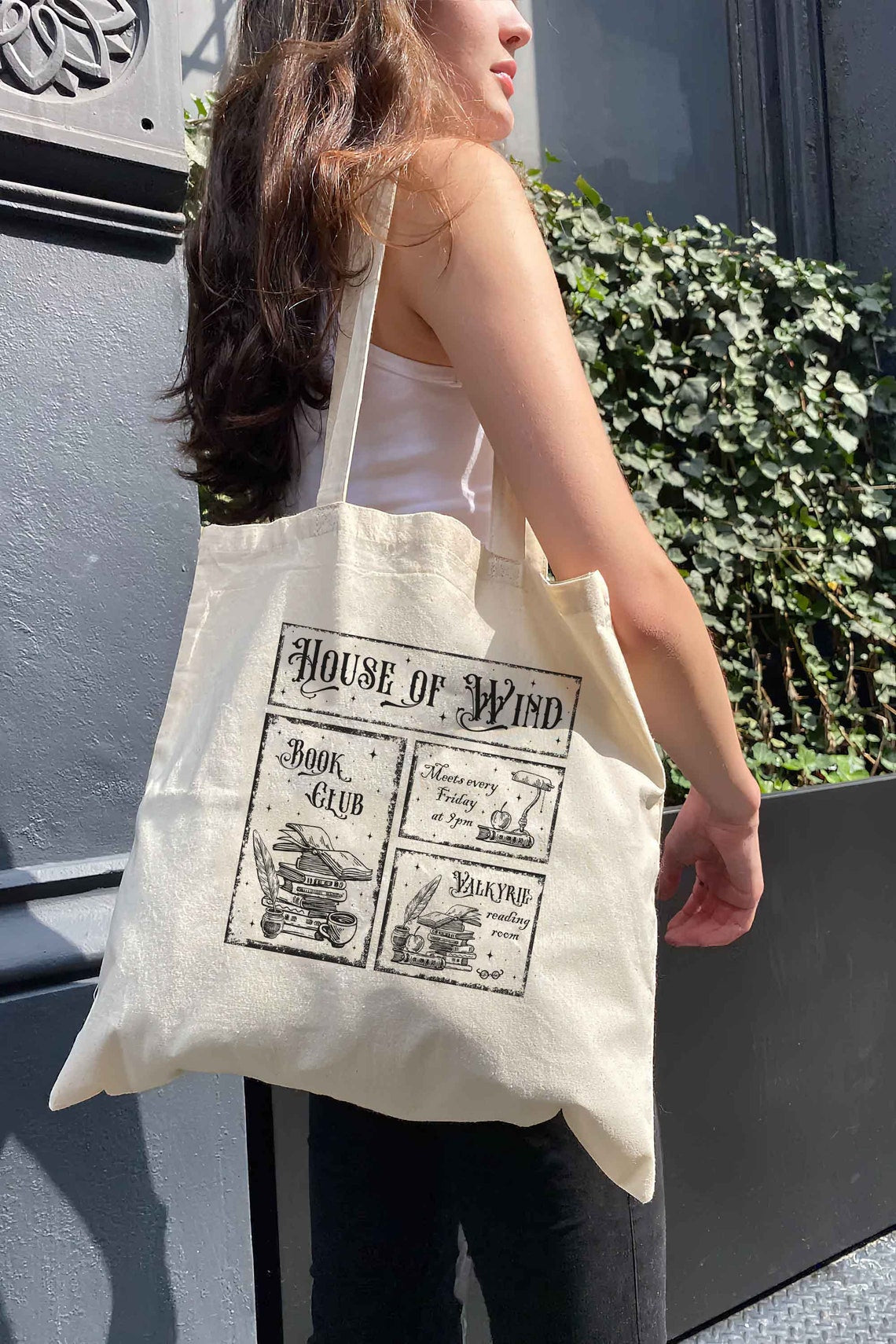 House of Wind Library Velaris ACOTAR, Licensed Tote Bag, Night Court, Sarah J Maas, Throne of Glass, Crescent City, ACOSF