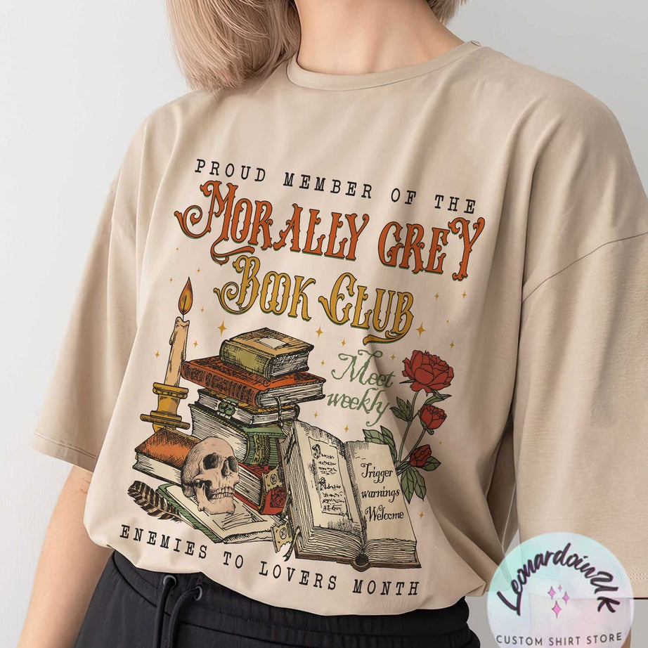 Morally Grey Book Club Shirt, Dark Romance Crewneck, Spooky Season Shirt, Bookish Shirt