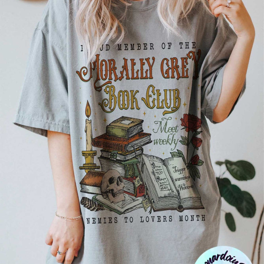 Morally Grey Book Club Shirt, Dark Romance Crewneck, Spooky Season Shirt, Bookish Shirt