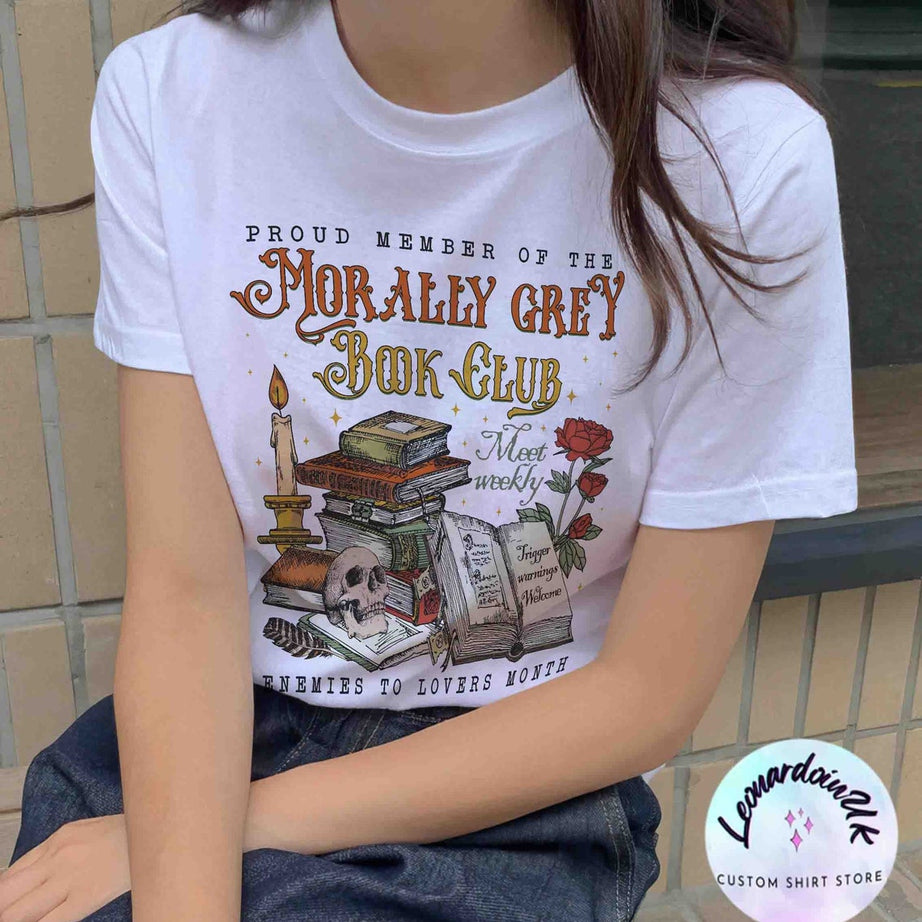 Morally Grey Book Club Shirt, Dark Romance Crewneck, Spooky Season Shirt, Bookish Shirt