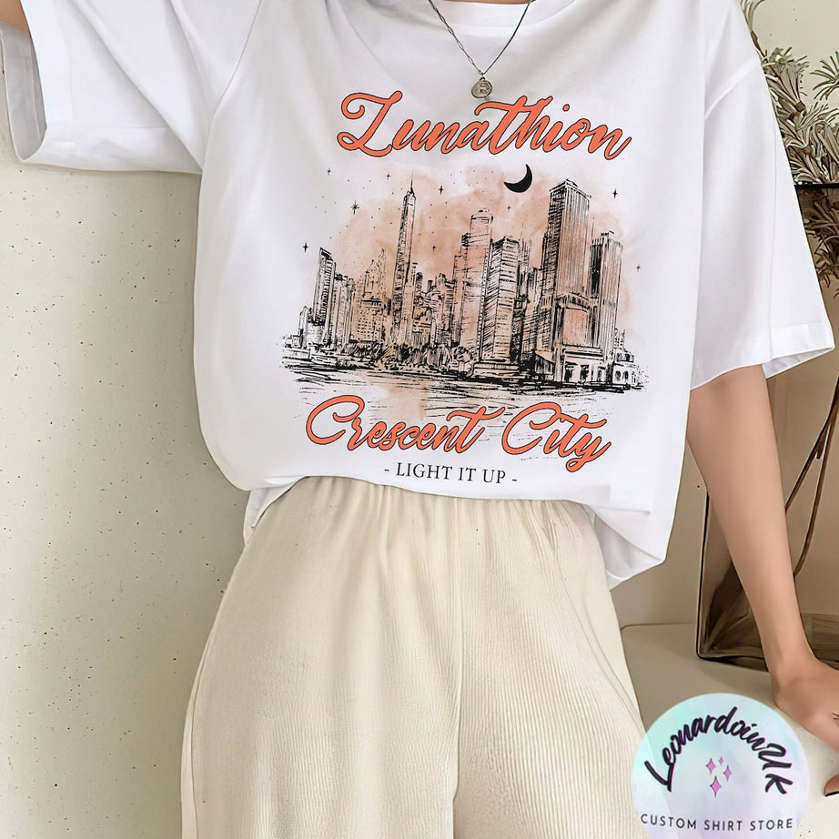 Lunathion Crescent City Shirt, Bryce Quinlan Merch, Crescent City Sjm Merch, House of Earth and Blood, Bryce Quinlan Shirt