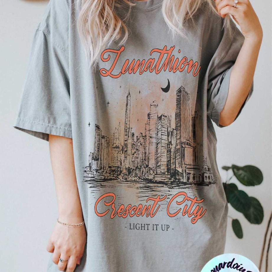Lunathion Crescent City Shirt, Bryce Quinlan Merch, Crescent City Sjm Merch, House of Earth and Blood, Bryce Quinlan Shirt