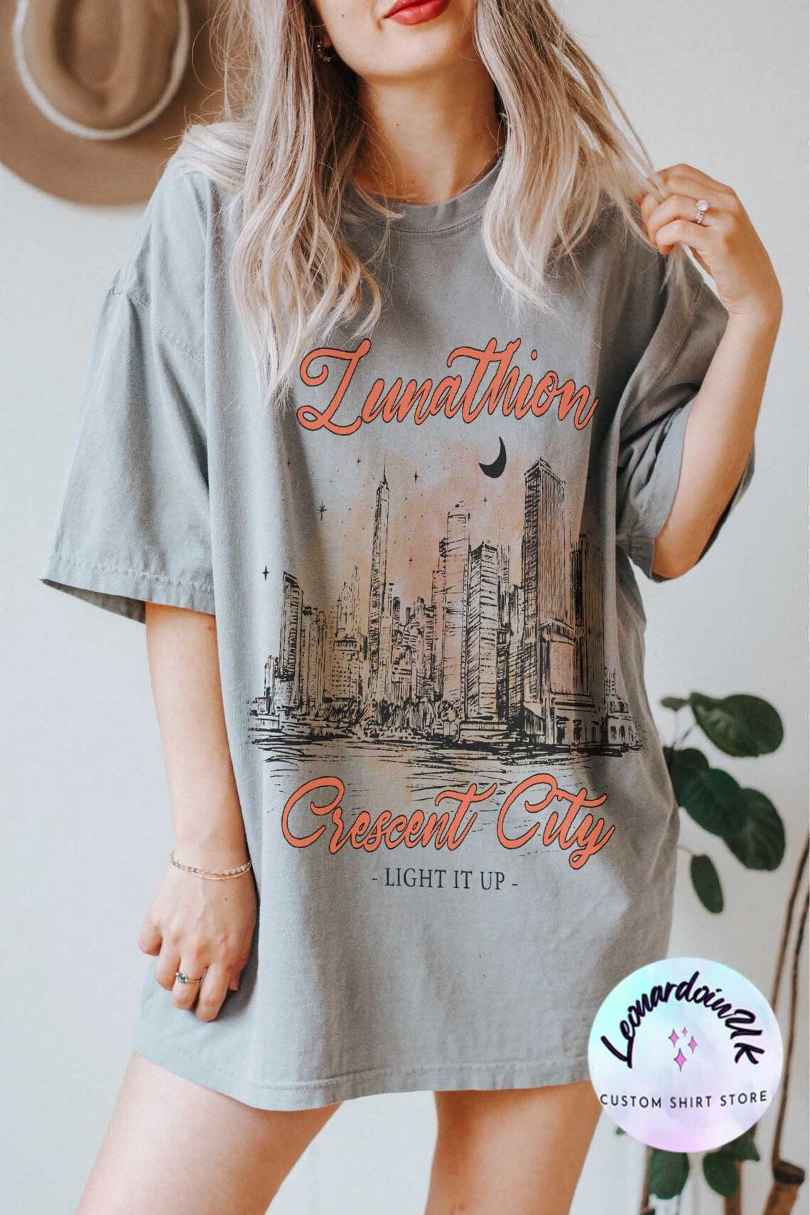 Lunathion Crescent City Shirt, Bryce Quinlan Merch, Crescent City Sjm Merch, House of Earth and Blood, Bryce Quinlan Shirt