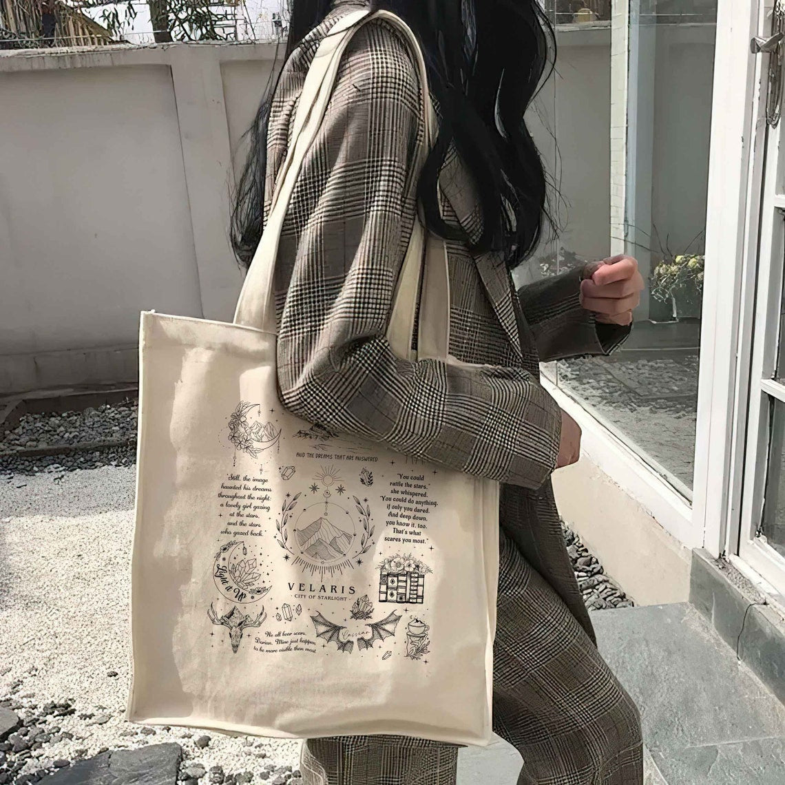 Velaris Tote Bag, ACOTAR Tote Bag, Acotar Merch, Night Court, City of Starlight, Sarah J Mass House of Wind, Prythian, A Court of Thorns