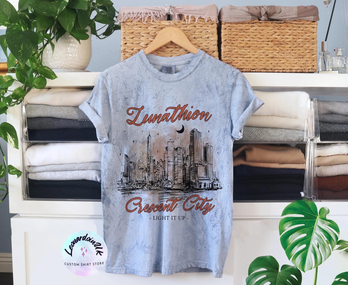 Lunathion Crescent City Comfort COLOR BLAST Shirt, Bryce Tattoo, Bryce Quinlan Merch, House of Earth and Blood, Crescent City Sjm Merch