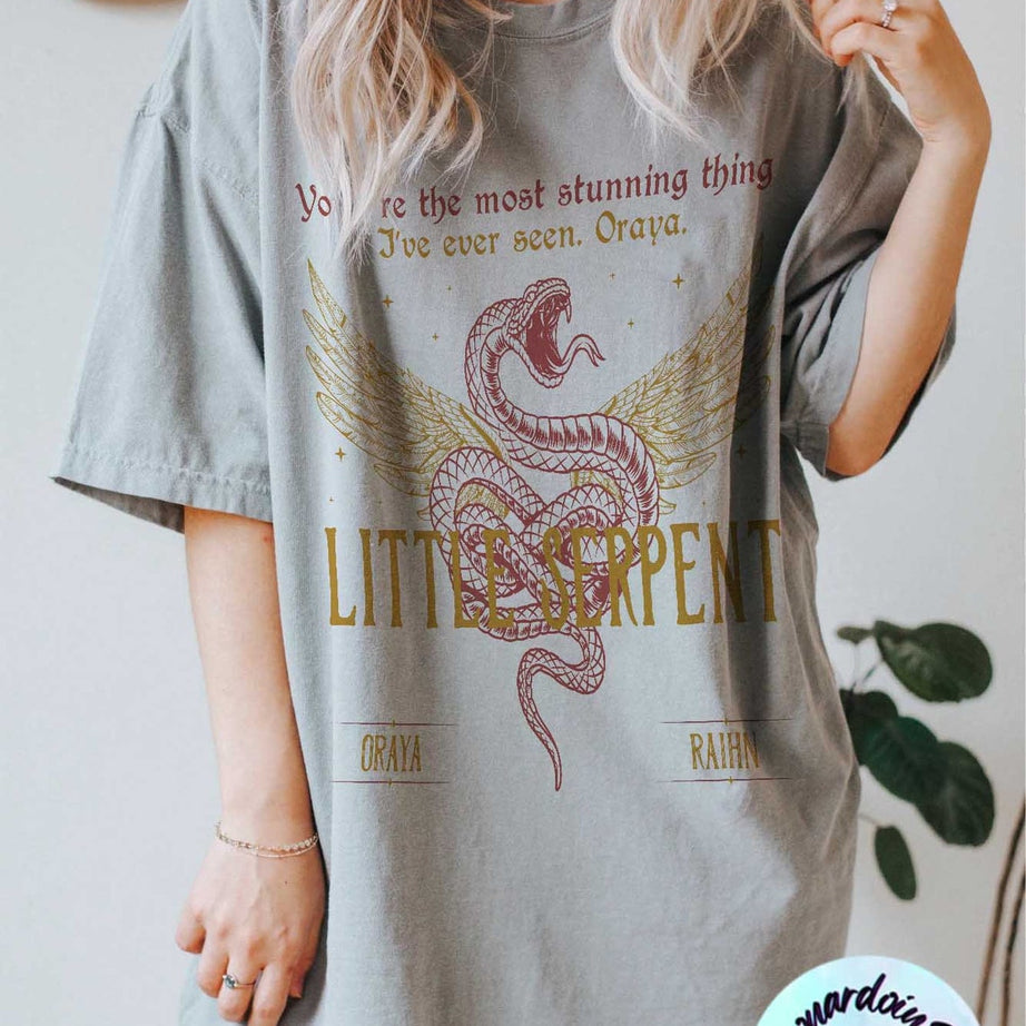 Oraya Little Serpent Comfort Color Shirt, the Serpent and the Wings of Night Reading Tshirt, Official Carissa Broadbent Merch
