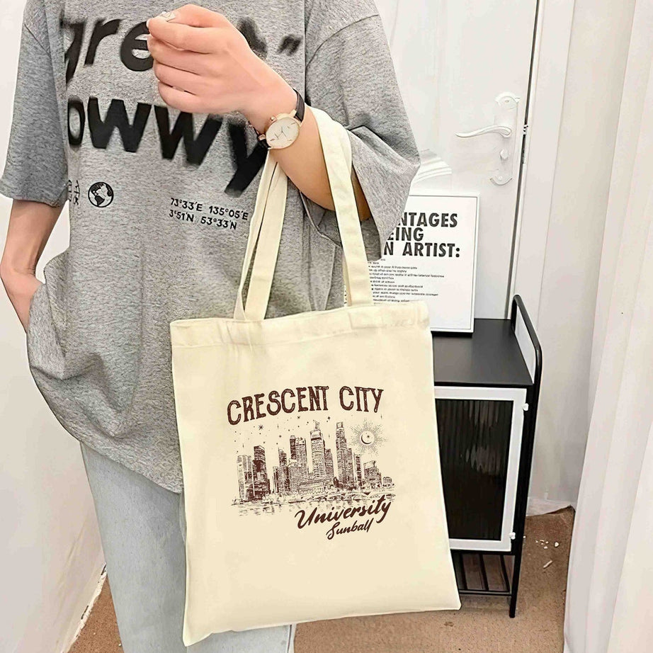 Crescent City University Tote Bag, Official Sarah J. Maas Merch, Gift for Book Lovers