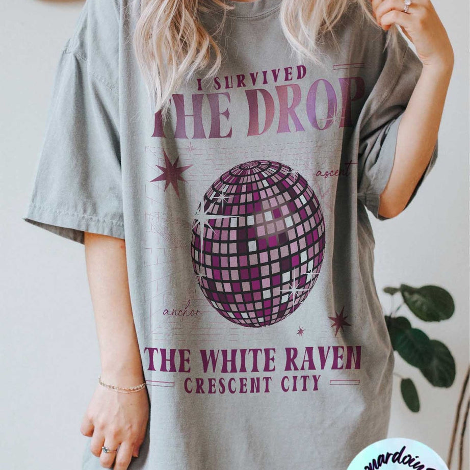 Crescent City Fan Shirt, I Survived the Drop Shirts, SJM Booktok Merch, the White Raven, Gift for Book Lover, House of Earth and Blood