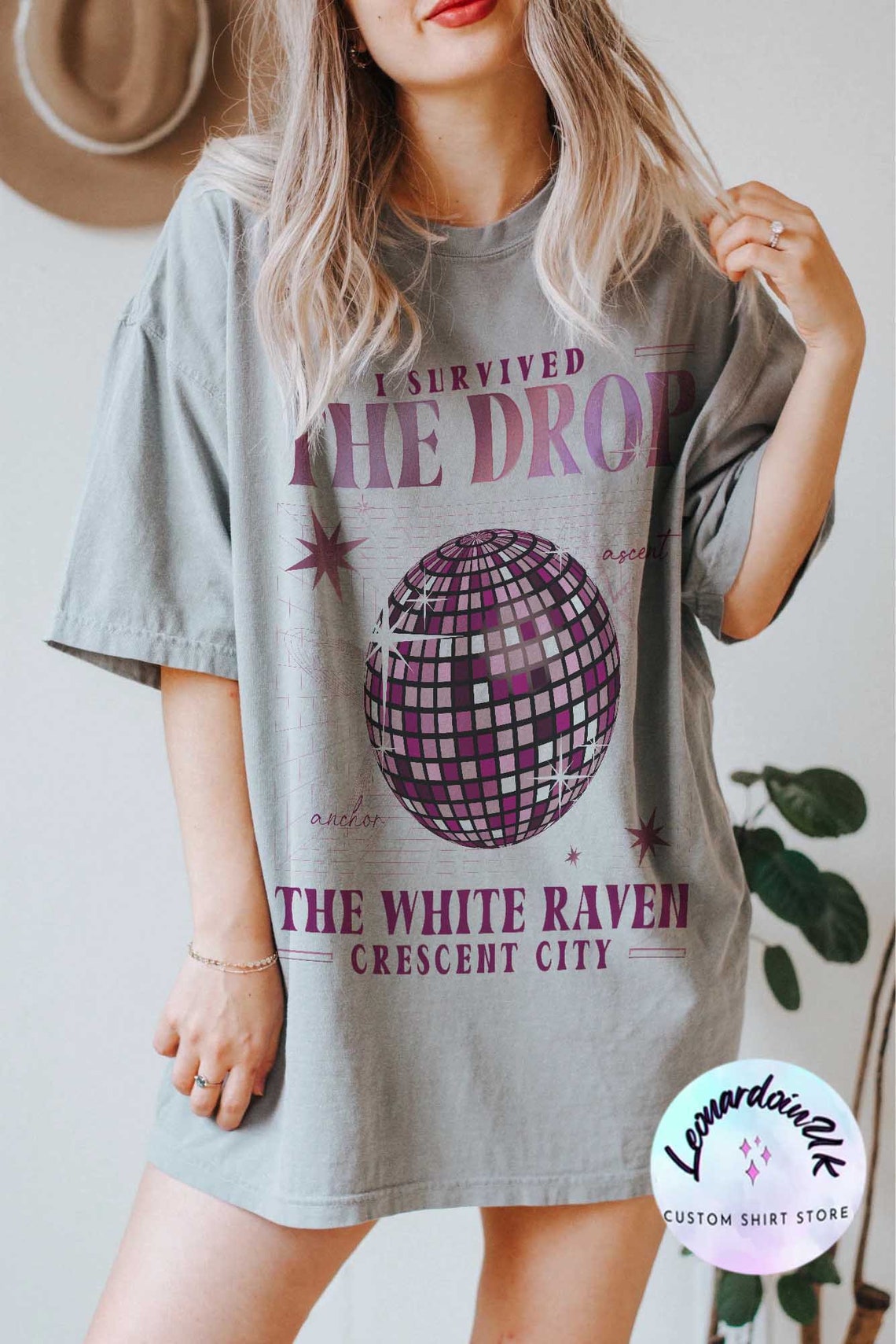 Crescent City Fan Shirt, I Survived the Drop Shirts, SJM Booktok Merch, the White Raven, Gift for Book Lover, House of Earth and Blood