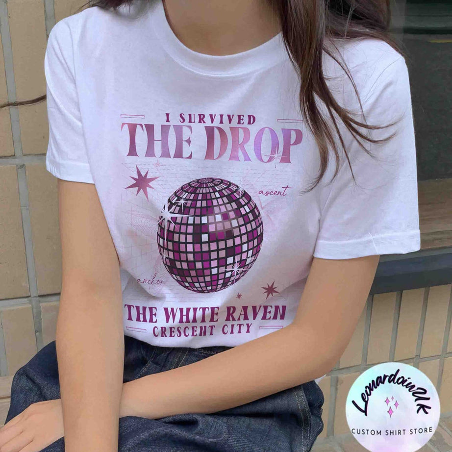 Crescent City Fan Shirt, I Survived the Drop Shirts, SJM Booktok Merch, the White Raven, Gift for Book Lover, House of Earth and Blood