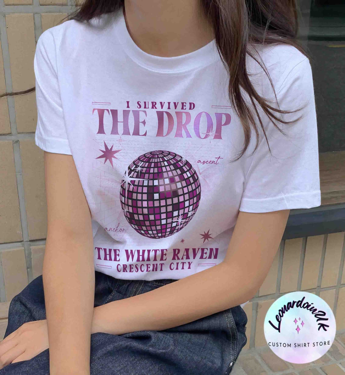 Crescent City Fan Shirt, I Survived the Drop Shirts, SJM Booktok Merch, the White Raven, Gift for Book Lover, House of Earth and Blood