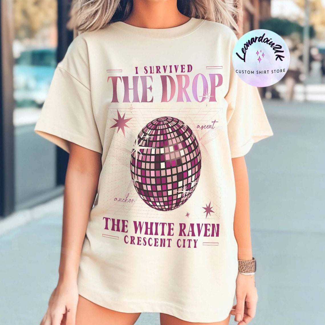 Crescent City Fan Shirt, I Survived the Drop Shirts, SJM Booktok Merch, the White Raven, Gift for Book Lover, House of Earth and Blood