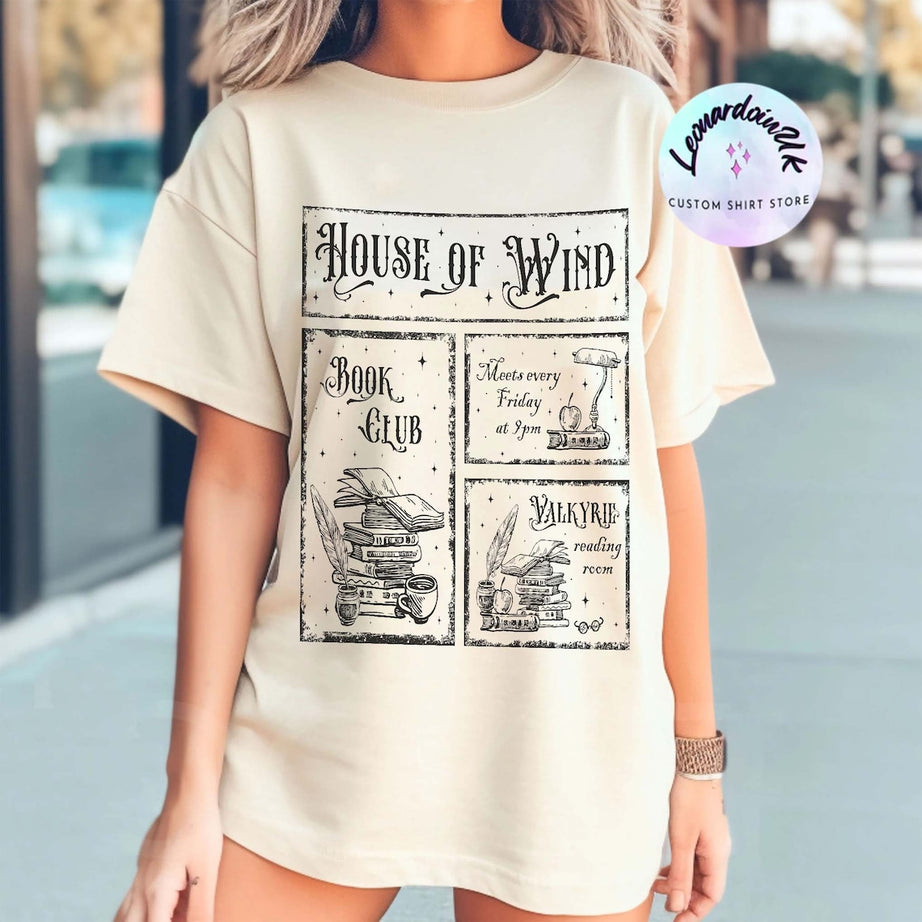 House of Wind Library Velaris ACOTAR, Licensed Shirt, Night Court, Sarah J Maas, Throne of Glass, Crescent City, ACOSF