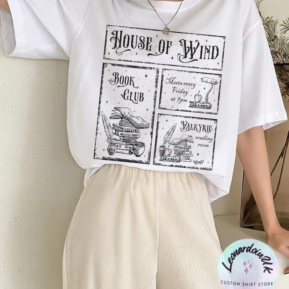 House of Wind Library Velaris ACOTAR, Licensed Shirt, Night Court, Sarah J Maas, Throne of Glass, Crescent City, ACOSF