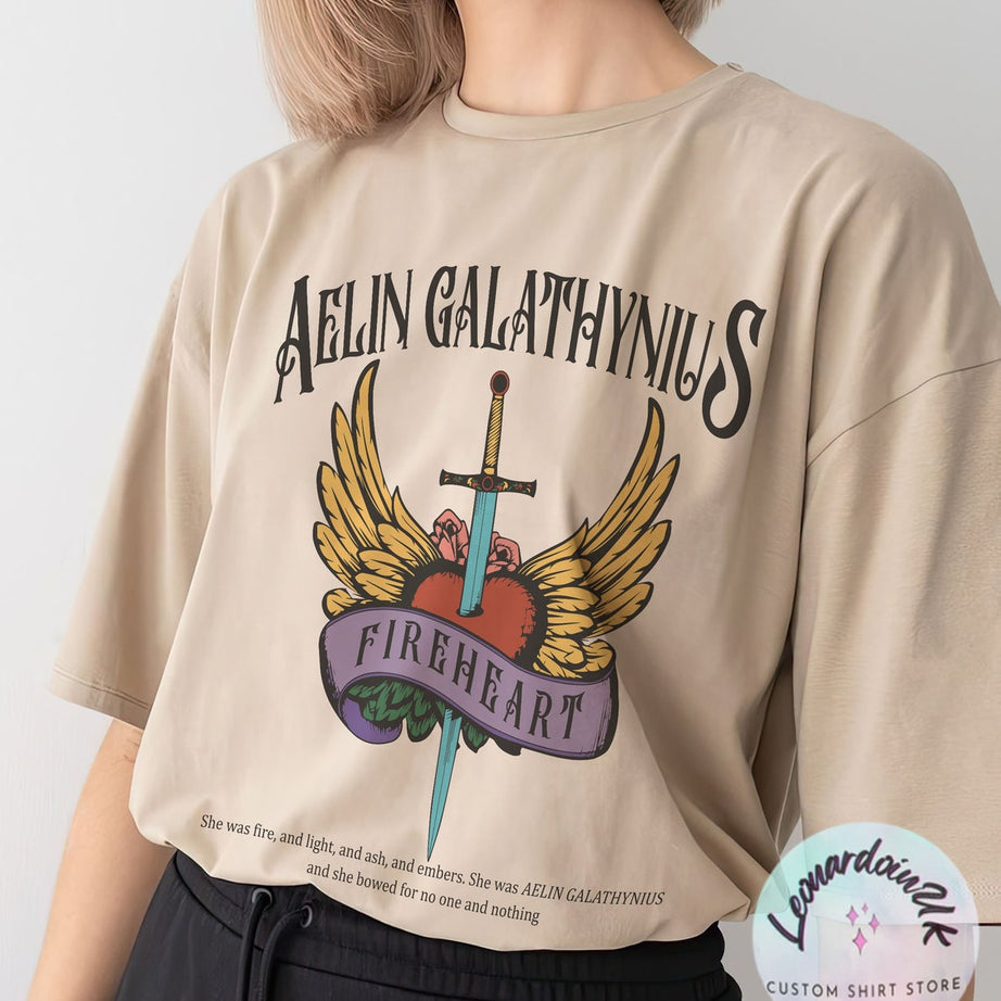 Throne of Glass Shirt, Aelin Galathynius Shirts, Fireheart Aelin T Shirt, Kingsflame the Thirteen