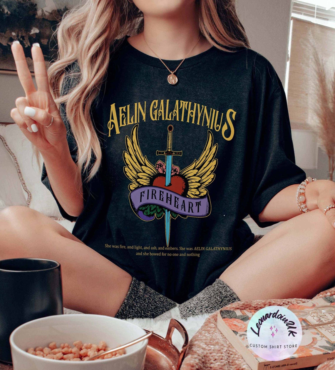 Throne of Glass Shirt, Aelin Galathynius Shirts, Fireheart Aelin T Shirt, Kingsflame the Thirteen