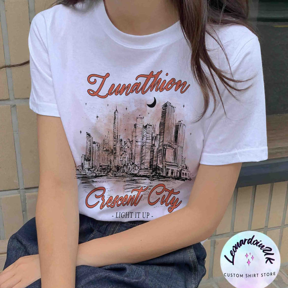 Lunathion Crescent City Shirt, Bryce Quinlan Merch, Crescent City Sjm Merch, House of Earth and Blood, Bryce Quinlan Shirt