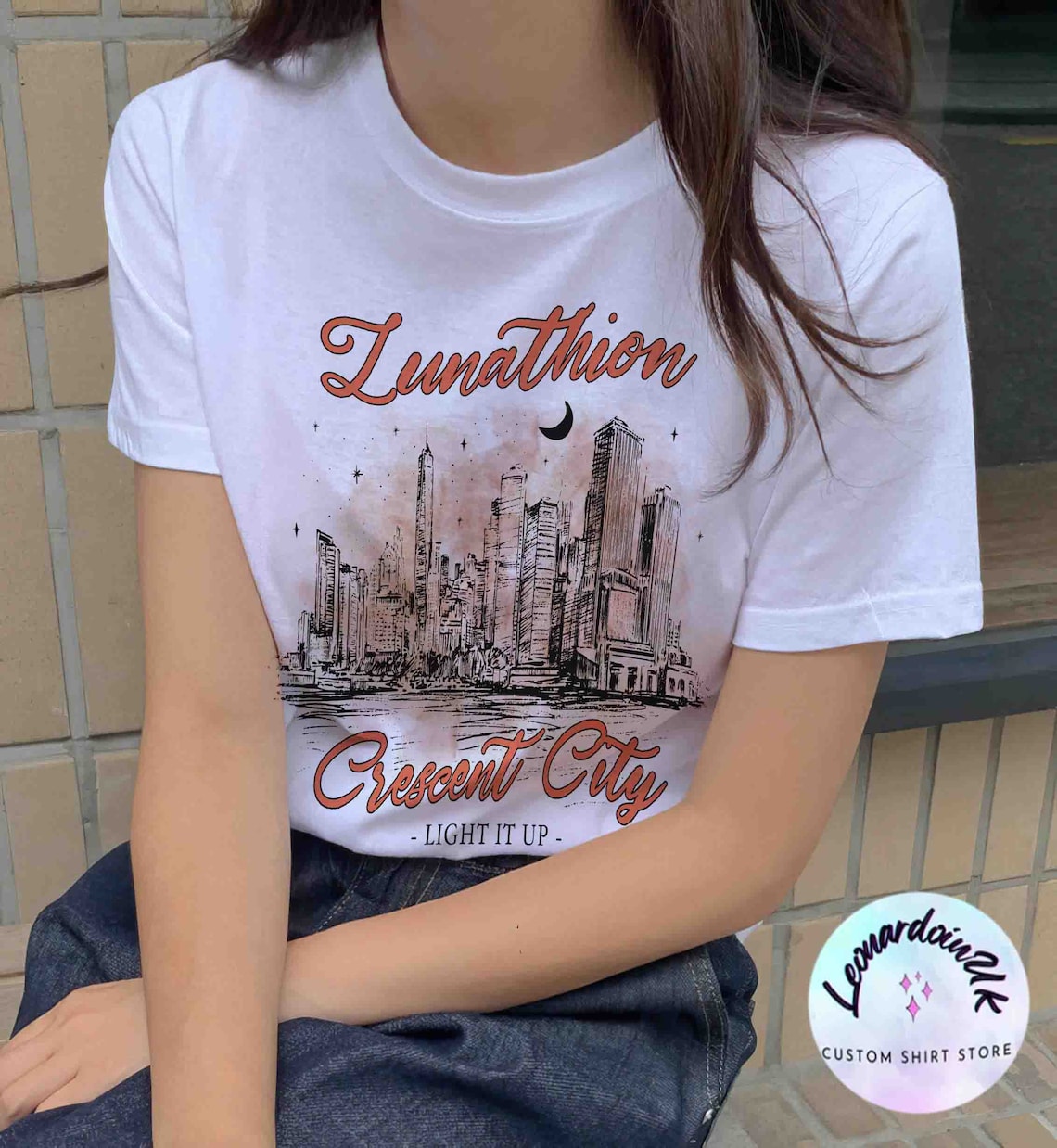 Lunathion Crescent City Shirt, Bryce Quinlan Merch, Crescent City Sjm Merch, House of Earth and Blood, Bryce Quinlan Shirt